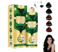 Vegetable Hair Dye Shampoo in Bubbles, 2025 Upgrade Natural Plant Hair Dye, Bubble Dyes Hairs Color Korean, Long-Lasting Color, Softens and Adds Shine, For All Hairs Types (Chestnut Brown)