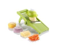 Vegetable Mandoline Potato Slicer , Fry Cutter for Onion Rings, Chips And French Fries,green