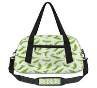 Vegetable Pea - Bolsas de lona para niños y niñas, bolsa deportiva ligera de color verde vegetal para niños, bolsa de viaje para fin de semana, bolsa de baile, guisante vegetal, 18.5 pulgadas de largo