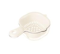 Vegetable Rinse Bowl With Handle - Layer Drain Strainer For Cleaning Produce, Small Colander Bowl With Drainage Holes | Kitchen Washing Basket For Grapes, Berries, Leafy Greens, Beans, Cherries