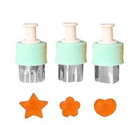 Vegetable Shape Cutter - 3pcs Fun Cutout Designs, Small Cookie Cutter Set Durable Food Grade Material, Pastry Stamp Mold Garnishing Tool for Creative Lunch Decoration Baking | Kitchen Home Homemade Us
