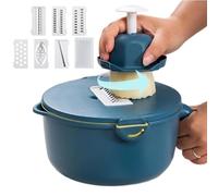 Vegetable Slicer, Multi Function Kitchen Cutter Tool, 10x6inches Chopper with Storage Container, Stainless Steel Blade Cutter, Vegetable Slicers with Design, Food Prep Tool for Cooking
