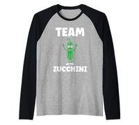 Vegetable Small Zucchini Minimalist Simple Team Zucchini Camiseta Manga Raglan