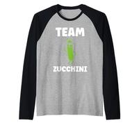 Vegetable Small Zucchini Minimalist Simple Team Zucchini Camiseta Manga Raglan
