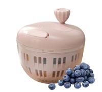 Vegetable Spinner, 800 ml Produce Dryer With not lip Base, Wash Bowl and Built-in Colander For Fruit And Vegetable Cleaning, Crisp Kitchen Prep Tool For Camping, Picnic, Outdoor Use