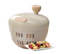 Vegetable Spinner, 800ML Vegetable Dryer, ABS, PC, PP, Silicone, Non-Slip Base Wash Bowl with Colander, Fruit Cleaner for Kitchen, Crisp Produce Tool, Outdoor Camping, and Picnic, 14.5x14.5x12cm