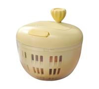 Vegetable Spinner, 800ML Vegetable Dryer, ABS, PC, PP, Silicone, Non-Slip Base Wash Bowl with Colander, Fruit Cleaner for Kitchen, Crisp Produce Tool, Outdoor Camping, and Picnic, 14.5x14.5x12cm