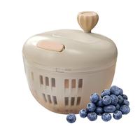 Vegetable Spinner, Salad Dryer, Produce Washing Bowl, 5.71x5.71x4.72 Inches, 800ml Capacity with Built in Colander, Base Design, for Kitchen Prep Outdoor Picnic Camping Use