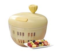 Vegetable Spinner, Vegetable Dryer, Non Slip Wash Bowl, Built in Cleaner, Compact Fruit and Greens Tool for Kitchen Produce Preparation Outdoor and Home Use, 5.71x5.71x4.72 Inches