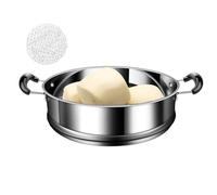 Vegetable Steamer Pot, Steam Drawer Kitchen Cookware, 316 Steel and PP Material, Daily Home Cooking for Soup, Desserts, Seafood, Eggs, Buns, Pastries, 20cm, 24cm