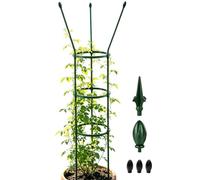 Vegetable Support Trellis - PE Metal | 70.87 Inch Climbing Plant Tower | Tower Frame and Garden Stake for Vertical Growth, Space Saving Vine Support that Improves Airflow and Harvest Access in Raise