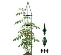 Vegetable Support Trellis - PE Metal | 70.87 Inch Climbing Plant Tower | Tower Frame and Garden Stake for Vertical Growth, Space Saving Vine Support that Improves Airflow and Harvest Access in Raise