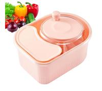 Vegetable Washer Spinner, Hand-Crank Fruit Cleaner, Rotating Salad Washing Tool, Manual Salad Spinner for Tomatoes Lettuce Pears Berries with Lid for Fast Water Removal and Fresh Produce Prep