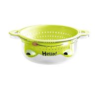 Vegetable Washing Basket | Double-Layer Basket with Handles | Frog Shaped Colander for Kitchen - for Berry Pasta Rice Food Washing Rinsing Draining