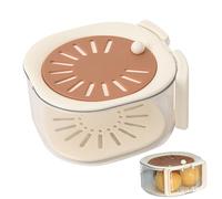 Vegetable Washing Basket - PP PET 16x14.5cm | Fruit Washing Drain Basket | Double Layer Food Storage Container Kitchen Colander Strainer For Fruits Vegetables Salad Prep Daily Home Use