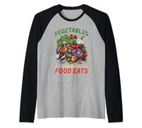 Vegetables Are What Food Eats Chiste de carnívoros Camiseta Manga Raglan