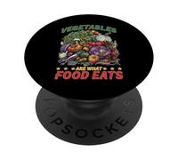 Vegetables Are What Food Eats Chiste de carnívoros PopSockets PopGrip Adhesivo