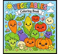 Vegetables Coloring Book for Kids: Fun & Easy Vegetable Coloring Pages for Toddlers and Young Children