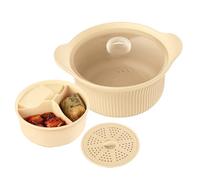 Vegetables Steamer - 9,06 x 9,06 x 3,94 pulgadas de silicona Steamer Basket, Microondas SteamerSteam Cooker, Food Grade With Compartment Cooker | Vegetable Cookware Bowl For Oven Apartment Cookings