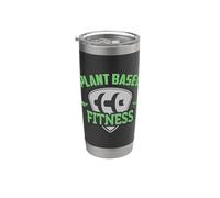 Vegetal Fitness Veganismo Libre de Carne Vegetariana Vegana Dieta Vaso térmico de acero inoxidable de doble pared