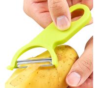 Vegetale - Peladora de acero al carbono | Cortador vegetal en forma de repollo, mango suave y herramienta de cáscara de cocina inoxidable ultra afilado para patatas manzanas Fr