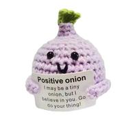 Vegetales Positivos De Crochet, Crochet Positivamente - Decoración De Crochet De Conejito De Arándanos De Cebolla | Bunnies De Arándanos De Mini Cebolla Para Apoyo Emocional, Linda Muñeca De Crochet E