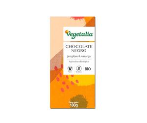 Vegetalia, Barrita grande de chocolate (Jengibre y naranja) - 100 gr.