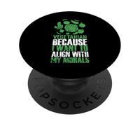 Vegetariano Alinear con Mi Moral Estilo De Vida Verde PopSockets PopGrip Adhesivo