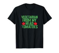 Vegetariano De Mi Cabeza Tomates Divertido Juego de Palabras Camiseta