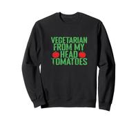Vegetariano De Mi Cabeza Tomates Divertido Juego de Palabras Sudadera