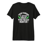 Vegetariano es una Vieja Palabra India Broma Vegana Divertida Camiseta Premium