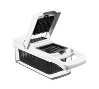 Veggie Chopper - Fruit Slicer, Potato Cutter, Kitchen Dicer Tool | 13.78x4.33 inches Efficient Manual Food Chopping System, Portable Salad Maker Container Cooking Prep Device
