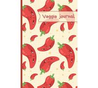 Veggie Journal : piment rouge: notebook cartoon | 100 pages, 13x20cm