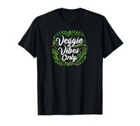 Veggie Vibes Only Plant Based Vegetarian Vegan Lifestyle Camiseta