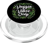 Veggie Vibes Only Plant Based Vegetarian Vegan Lifestyle PopSockets PopGrip para MagSafe