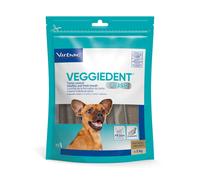 Virbac VeggieDent FR3SH - Snack Dental para Perros de Razas Extra pequeñas (<5 kg) - Ayuda contra el sarro y el Mal Aliento -15 Unidades