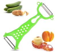 Veggieglide- Rallador de verduras de doble cara - Rallador y economo multifuncional - Pelador vegetal mango ergonómico para frutas, verduras, patatas de acero inoxidable designación cocina