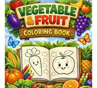 veggies and fruits colouring book