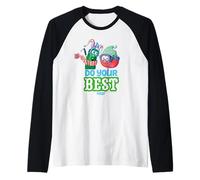 VeggieTales Do Your Best Larry The Cucumber & Bob The Tomato Camiseta Manga Raglan