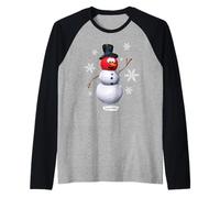 VeggieTales Let It Snow Bob The Tomato Snowman Camiseta Manga Raglan