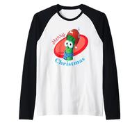 VeggieTales Merry Christmas Junior Asparagus Camiseta Manga Raglan