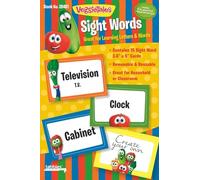 VeggieTales Sight Words, tarjetas de 15 palabras de 3.5 x 5 pulgadas, extraíbles y reutilizables, ayuda a los niños pequeños a comenzar a reconocer formas de letras y palabras, hace que el aprendizaje