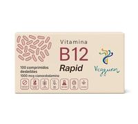 VEGGUNN Vitamina B12 Rapid - Vitamina B12 Sublingual - Antes B12 Flash - 100 Comprimidos con 1000 mcg Cada Uno de Alta Absorción - Natural, Vegana Certificada - Suministro para Casi 1 año