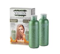 VegLiss Kit Post Alisado Brasileño - Pack Hidratante de Cabello, Cuida el Alisado de Keratina y Repara el Cabello Dañado - Champú y Tratamiento Vegano 3 en 1 Sin Sulfatos ni Parabenos