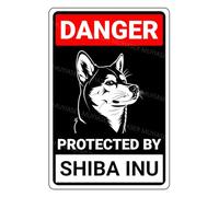 VEGlkj Cartel de aluminio con texto en inglés "Danger Protected By Pitbull Beware Of Dog", letrero de metal de aluminio para puerta de valla, patio, decoración de pared del hogar, 8 x 12 pulgadas