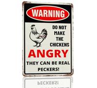 VEGlkj Letrero de metal con texto en inglés "Beware Of Chicken Coop", de aluminio, advertencia de puerta para valla, patio, decoración de pared del hogar, 8 x 12 pulgadas