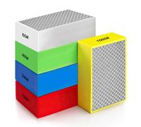 VEGOATY Almohadillas de pulido manual de diamante, juego de 5 bloques de lijado, bloque de lijado, almohadillas de lijado de vidrio para moler hormigón, granito, mármol, cerámica 60#, 120#, 240#, 400