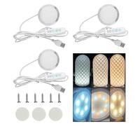 VEGOATY Juego de 3 bombillas LED para impresora 3D: funciona con USB, kit de iluminación LED con tres colores, juego de iluminación LED para modelos de impresora 3D, versátil, se puede utilizar con