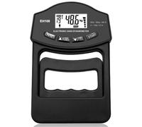 VEGOATY Medidor de fuerza digital manual, 396 lb/180 kg, color negro, dinamómetro de mano con cable de carga USB, gran pantalla LED