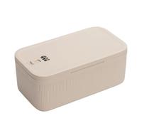 VEGOATY Mini caja fuerte pequeña con cerradura: 3 dígitos, para caja de dinero, objetos de valor, medicamentos, para joyas, documentos, aperitivos (24 x 14 x 10 cm), color blanco